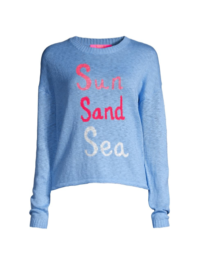 Lilly Pulitzer Pippy Cotton-blend Intarsia Sweater In Blue Peri