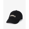 Adanola Varsity Logo-embroidered Cotton-canvas Cap In Black Nude