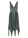 Altuzarra Annabella Abstract Asymmetric Midi-dress In Meadow