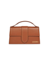 Jacquemus Le Grand Bambino Leather Top Handle Bag In Light Brown