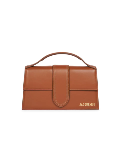 Jacquemus Le Grand Bambino Leather Top Handle Bag In Light Brown | ModeSens