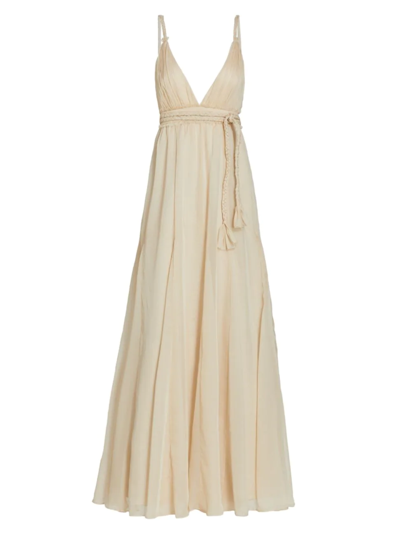alice and olivia champagne dress KIYOKO COWL NECK BUSTIER MIDI DRESS in CHAMPAGNE
