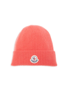 Moncler Men's Logo Wool & Cashmere Beanie Hat In Pink