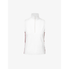 THE UPSIDE MATCH PLAYER SLEEVELESS STRETCH-WOVEN TOP