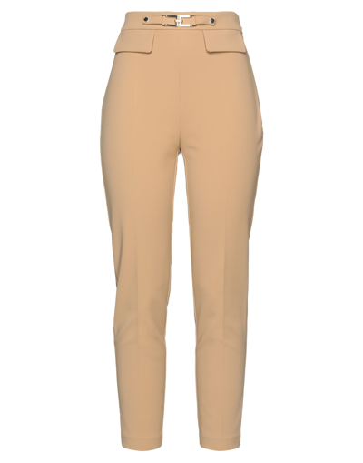 ELISABETTA FRANCHI ELISABETTA FRANCHI WOMAN PANTS CAMEL SIZE 10 POLYESTER, ELASTANE