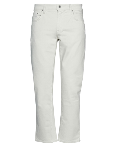 Department Five Department 5 Man Denim Pants Ivory Size 34 Cotton, Elastane In White