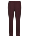 Pt Torino Pants In Bordeaux Wool In Red