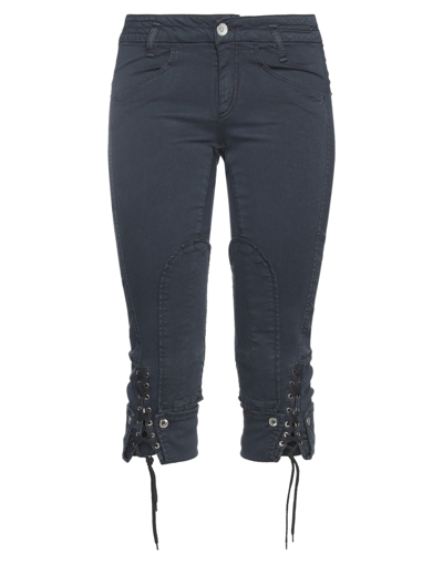 Jacob Cohёn Cropped Pants In Dark Blue