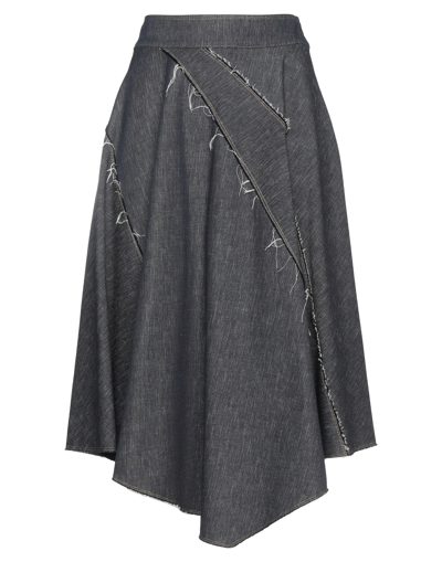 Eleventy Midi Skirts In Blue
