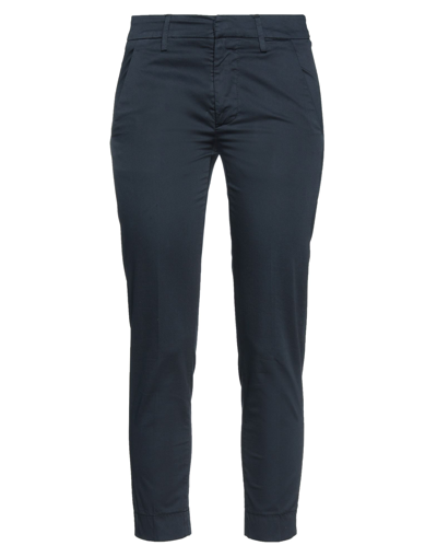 Dondup Cropped Trousers In Dark Blue