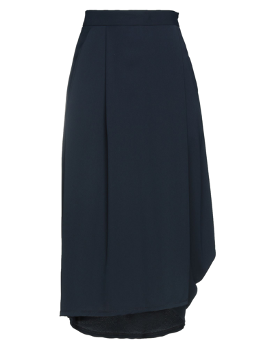 High Midi Skirts In Blue