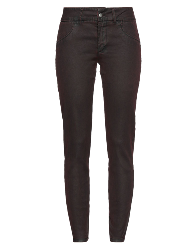 Shaft Woman Pants Burgundy Size 31 Cotton, Elastane In Red