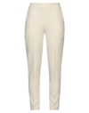 COLLECTION PRIVÈE COLLECTION PRIVĒE? WOMAN PANTS IVORY SIZE 6 POLYESTER, ELASTIC FIBRES