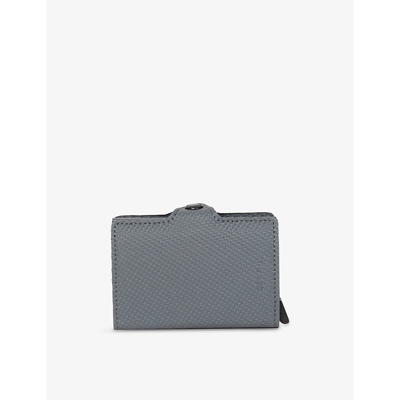 Secrid Miniwallet Leather And Aluminium Wallet In Cool Grey