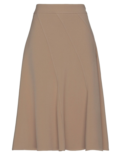 Peserico Midi Skirts In Beige