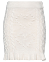 Angela Mele Milano Mini Skirts In Ivory