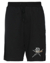 Plein Sport Man Shorts & Bermuda Shorts Black Size M Cotton, Polyester