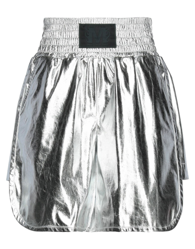 Marco Bologna Woman Shorts & Bermuda Shorts Silver Size 4 Polyester, Polyurethane