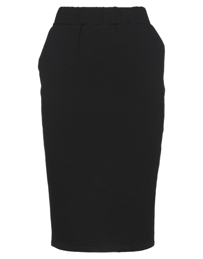 PINKO PINKO WOMAN MIDI SKIRT BLACK SIZE S COTTON, ELASTANE