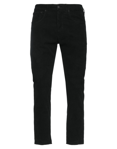 People (+)  Man Pants Black Size 28 Cotton, Elastane