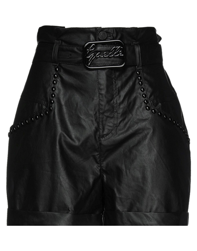 Gaelle Paris Gaëlle Paris Woman Shorts & Bermuda Shorts Black Size 27 Polyurethane, Viscose