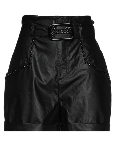 Gaelle Paris Gaëlle Paris Woman Shorts & Bermuda Shorts Black Size 28 Polyurethane, Viscose