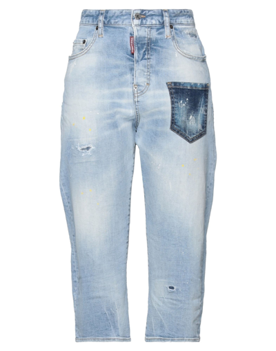 Dsquared2 Denim Cropped In Blue