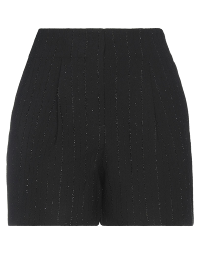 Armani Exchange Woman Shorts & Bermuda Shorts Black Size 6 Polyester, Elastane, Metallic Fiber