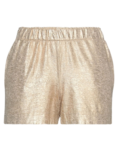 Majestic Filatures Woman Shorts & Bermuda Shorts Gold Size 2 Linen, Elastane In Gold