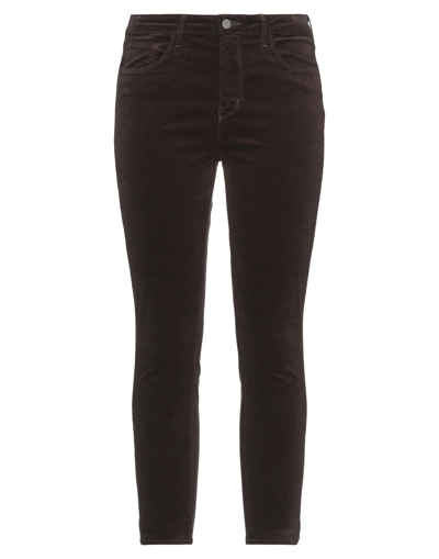 L AGENCE L'AGENCE WOMAN PANTS DARK BROWN SIZE 29 COTTON, RAYON, ELASTANE