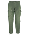 People (+)  Man Pants Green Size 33 Cotton, Elastane