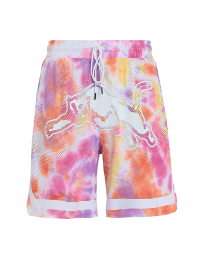 Puma Summer League Short Man Shorts & Bermuda Shorts Fuchsia Size M Polyester In Pink