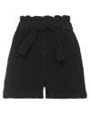 MR MASSIMO REBECCHI MR MASSIMO REBECCHI WOMAN SHORTS & BERMUDA SHORTS BLACK SIZE 4 COTTON