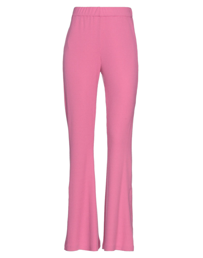 Haveone Woman Pants Fuchsia Size S Viscose, Polyester, Elastane In Pink
