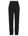 Moschino Woman Pants Black Size 8 Wool, Polyester, Polyamide, Acrylic, Elastane In Black
