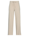 Mc2 Saint Barth Knitted Beige Palazzo Pants In Beige