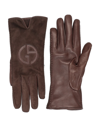 Giorgio Armani Gloves In Dark Brown