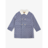 GUCCI LOOK MONOGRAM-EMBROIDERED COTTON-BLEND COAT 36 MONTHS