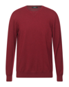 Alpha Studio Sweaters In Maroon