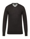Emporio Armani Sweaters In Dark Brown