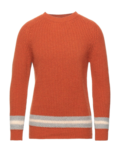 Grey Daniele Alessandrini Sweaters In Orange