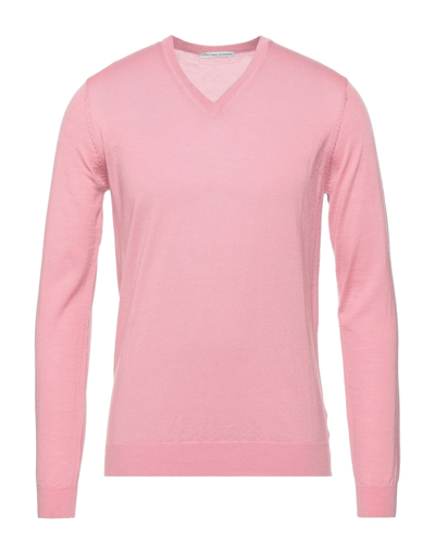 Grey Daniele Alessandrini Sweaters In Pink