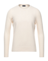 Drumohr Man Sweater Ivory Size 44 Lambswool In White