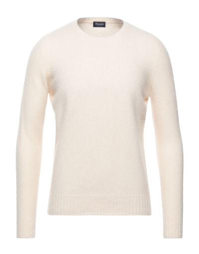 DRUMOHR DRUMOHR MAN SWEATER IVORY SIZE 44 LAMBSWOOL