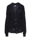 BALLANTYNE BALLANTYNE WOMAN CARDIGAN MIDNIGHT BLUE SIZE 6 VISCOSE, POLYAMIDE, WOOL, POLYESTER