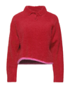 Jacquemus Stripe-detail Long-sleeve Jumper In Red