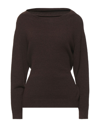 Alpha Studio Sweaters In Dark Brown