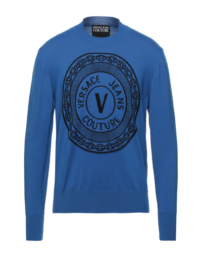 Versace Jeans Couture Sweaters In Blue