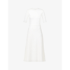 Gabriela Hearst Seymore Flared-hem Wool-blend Maxi Dress In Ivory