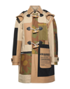 Dsquared2 Toggle-fastening Camouflage-print Coat In Beige